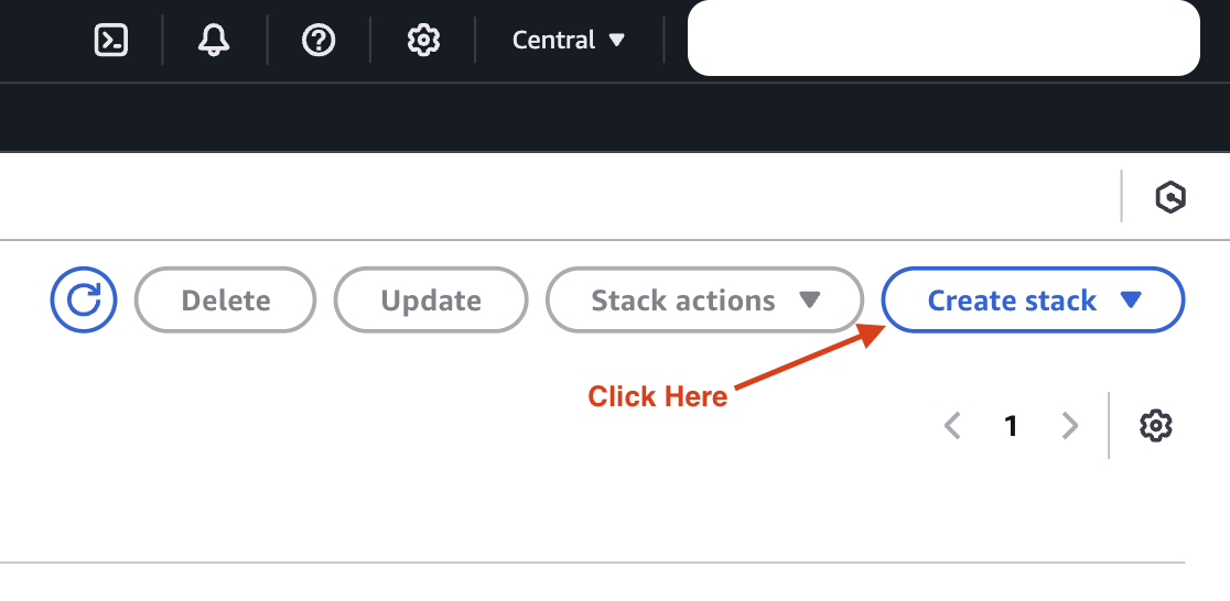 Create Stack Button