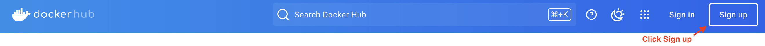 Docker Hub Sign Up