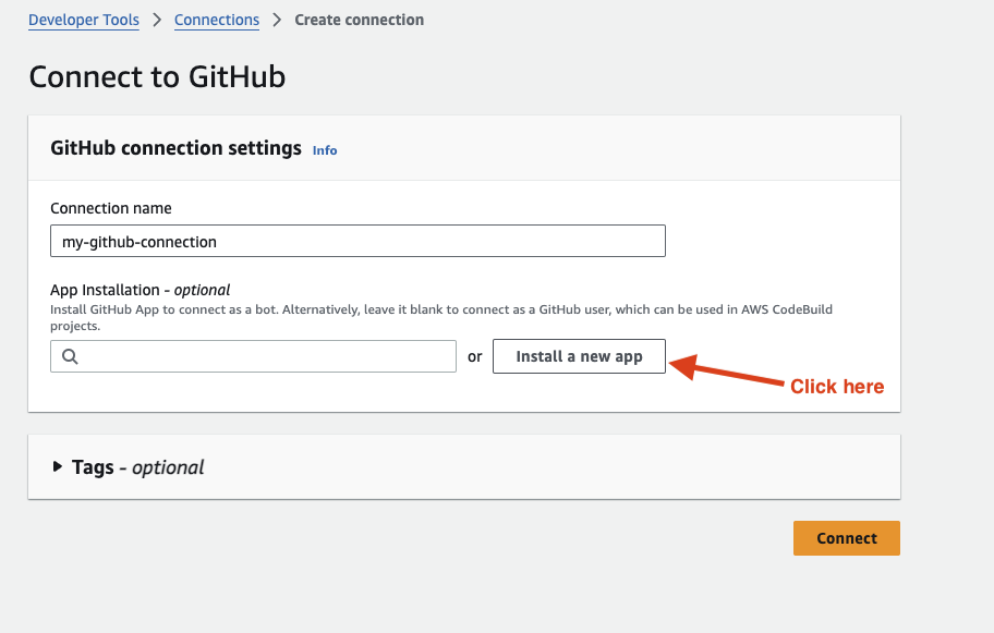 Install a new GitHub app